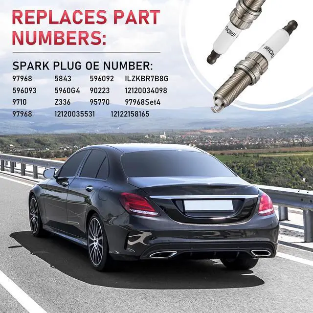 Alt view image 4 of 7 - 97968 Iridium Spark Plugs 4 Pack Compatible with Mini 2007-2015 Cooper 2011-2016 Cooper Countryman 2013-2016 Cooper Paceman 1.6L L4 Engine for 5843 596092 596093 90223 ILZKBR7B8G Spark Plug