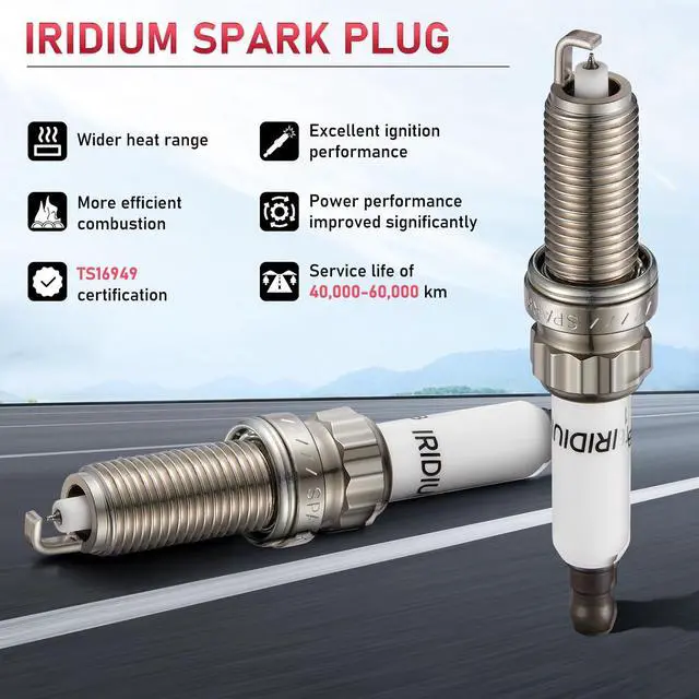 Alt view image 6 of 7 - 97968 Iridium Spark Plugs 4 Pack Compatible with Mini 2007-2015 Cooper 2011-2016 Cooper Countryman 2013-2016 Cooper Paceman 1.6L L4 Engine for 5843 596092 596093 90223 ILZKBR7B8G Spark Plug