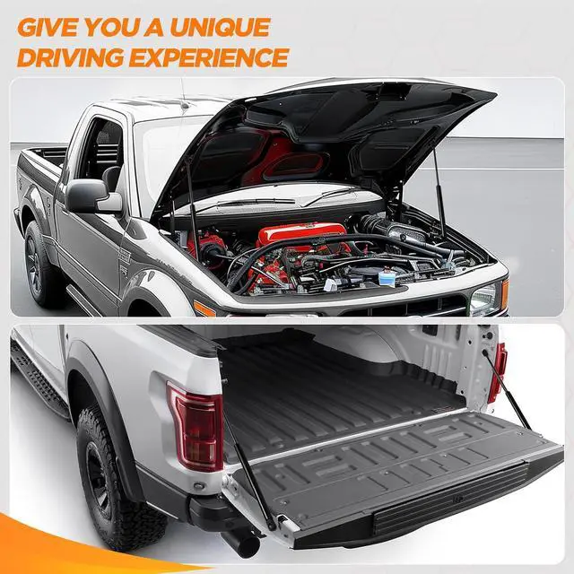 Alt view image 6 of 7 - Hood Struts 4361 for Toyota Land Cruiser & Lexus LX470 1998-2007 | Fits Land Cruiser & LX470 1998-2007 | OE# PM2027/53440-69025 | Extended 17.9" Compressed 12.2" | Ball studs included | 2 Pcs