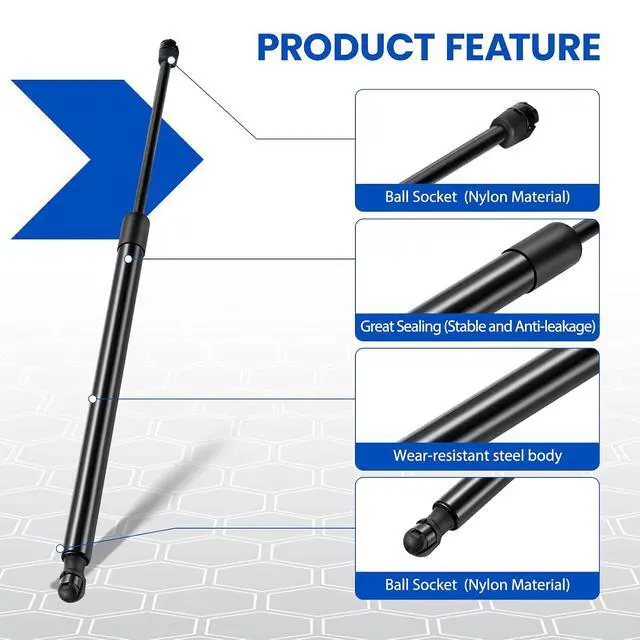 Alt view image 4 of 7 - Trunk Struts 6156 for Chevy Suburban/Tahoe/Yukon 2007-2014 | Fits Suburban 1500/2500, Tahoe, Yukon, Escalade 2007-2014 | OE# SG330076/15854712 | Extended 23.15" | 2 Pcs