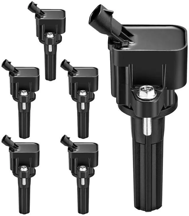 Main image of 6 Ignition Coils UF497 for GM for Chevy for Buick for Isuzu | Fits 2.9L 3.7L 4.2L: Rainier(06-07),Trailblazer(06-09),Envoy(06-09),Ascender(06-07),9-7X(06-09).OE:12612369,12629472.