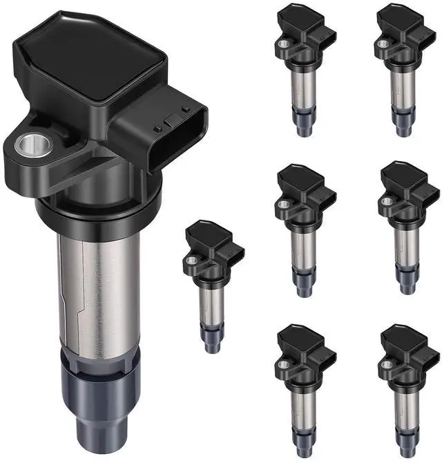Main image of 8 Ignition Coils UF543 224481KC0A with Buick Cadillac 4.4-4.6L V8 | Fits: Lucerne(07-11),DTS(07-11),SRX(07-09),STS(07-10),XLR(07-09). OE:12597745,GN10453,6737301,IC623.Better MPG, Long-lasting