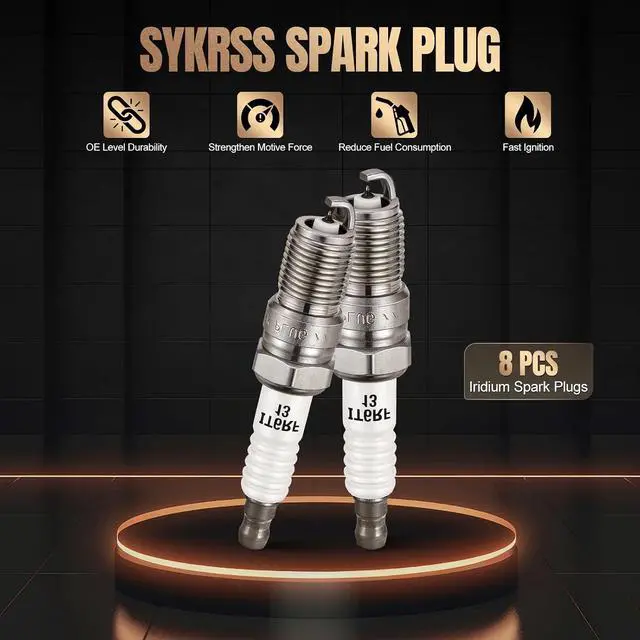 Alt view image 5 of 7 - 3186 Iridium Spark Plugs 8 Pack Compatible with GMC Yukon Sierra Silverado 1500 2500 3500 9-7x Grand Prix G8 Firebird GTO H2 H3 H3T Isuzu 4.8L 5.3L 5.7L 6.0L 6.2L V8 Replaces TR5GP Spark Plug