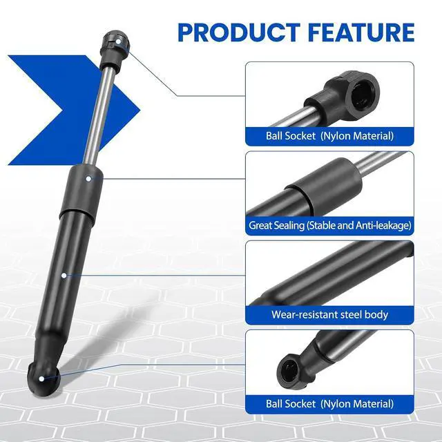 Alt view image 4 of 7 - Hood Struts 99651155101 Shock Gas Spring for Porsche 911 1997-2005 | Fits Porsche 911 1997-2005 & Boxster 2002-2004 | OE# 99651155101 | Extended 8.86" Compressed 5.91" | 560N Force | 2 Pcs