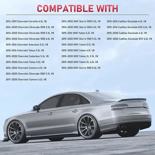Alt view image 5 of 7 - 41-114 Iridium Spark Plugs 8 Pack Compatible with Cadillac Escalade ESV Chevy Camaro Silverado 1500 Suburban Tahoe Corvette Sierra 1500 Yukon XL 5.3L 6.2L V8 Engine for ILTR5E11 12622441
