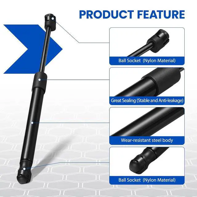 Alt view image 4 of 7 - Hood Struts 4182 for Nissan Armada/Titan 2004-2015 & Pathfinder | Fits Armada 2005-2015, Titan 2004-2014, Pathfinder 2004 | OE# SG425003 | Extended 12.7" Compressed 8.9" | 360N | 2 Pcs