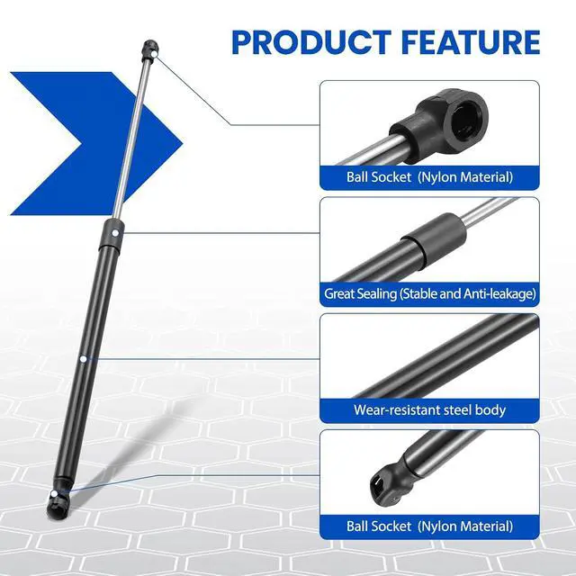 Alt view image 4 of 7 - Trunk Struts PM3802 Lift Support for Nissan Rogue Sport 2017-2021 | Compatible with Nissan Rogue Sport 2017-2021 2.0L | OE# 904506MA0A | Extended 20.75" Compressed 12.4" | 420N | 2 Pcs