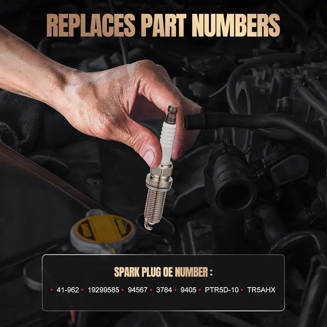 Alt view image 3 of 7 - Set of 8 Iridium Spark Plugs 41-962 Compatible with Chevy Silverado 1500 Suburban Tahoe Express Esacalade Sierra Yukon H2 4.6L 4.8L 5.3L 5.7L 6.0L 6.2L 7.0L V8 Replacement for 19299585