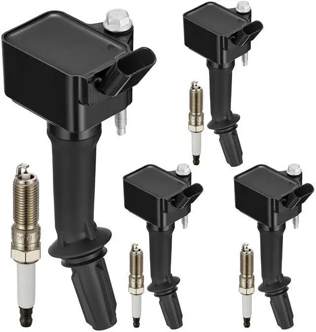 Main image of 4 Ignition Coils & 4 Spark Plugs for UF802 91970 for Chevy for Buick | Fits 1.4-1.5L: Encore(16-19),Cruze(16-19),Equinox(18-20),Malibu(16-20),Terrain(18-20).OE:UF802,GN10797,C939,91970.