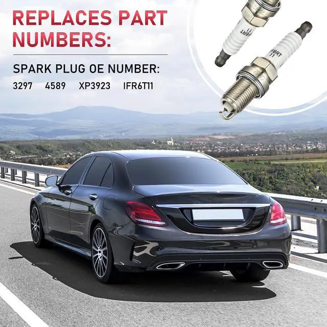 Alt view image 4 of 7 - 3297 Iridium Spark Plugs 4 Pack Compatible with Toyota Camry Corolla Highlander RAV4 Matrix Compatible with Scion xB tC Vibe Lexus HS250h SLK230 C230 1.8L 2.0L 2.2 2.3 2.4L 2.5L 2.7L L4