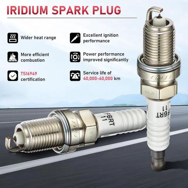 Alt view image 6 of 7 - 3297 Iridium Spark Plugs 4 Pack Compatible with Toyota Camry Corolla Highlander RAV4 Matrix Compatible with Scion xB tC Vibe Lexus HS250h SLK230 C230 1.8L 2.0L 2.2 2.3 2.4L 2.5L 2.7L L4