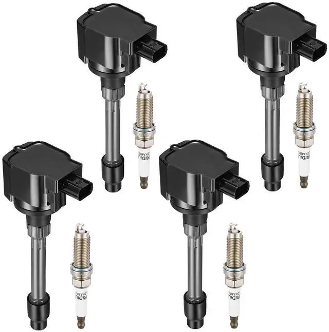 Main image of 4 Ignition Coils & 4 Iridium Spark Plugs UF781 95660 for Honda | Fits 1.5L: Civic(17-22),CR-V(17-22). OE: 3052059B013,UF-781,CM11122,95660. Hotter Spark, Quicker Acceleration.Better MPG.