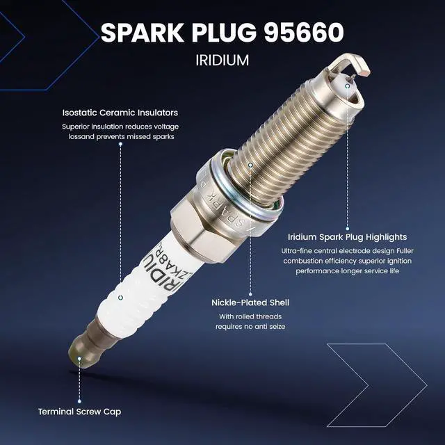 Alt view image 4 of 7 - 4 Ignition Coils & 4 Iridium Spark Plugs UF781 95660 for Honda | Fits 1.5L: Civic(17-22),CR-V(17-22). OE: 3052059B013,UF-781,CM11122,95660. Hotter Spark, Quicker Acceleration.Better MPG.
