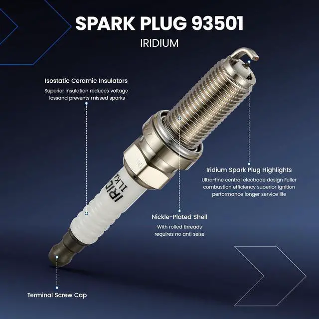 Alt view image 6 of 7 - 4 Ignition Coils & 4 Iridium Spark Plugs UF656 PE0118100A for Mazda | Fits 2.0-2.5L: 3(14-20),6(14-20),CX-3(16-20),CX-5(13-20),MX-5(16-18).OE:GN10625,C857,93501.Better MPG,Long-lasting