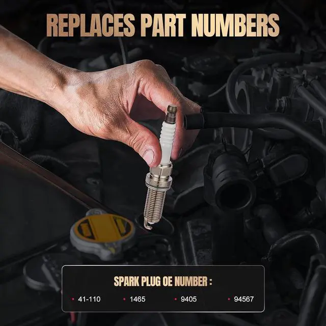 Alt view image 3 of 7 - Set of 8 Iridium Spark Plugs 41-110 Compatible with Allure Chevy Silverado Suburban Avalanche Express Tahoe Yukon Sierra Escalade CTS H2 4.8L 5.3L 5.7L 6.0L 6.2L 6.6L 7.0L 8.1L V8