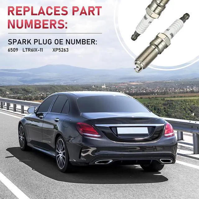 Alt view image 4 of 7 - 6509 Iridium Spark Plugs 4 Pack Compatible with Mazda MX-5 Miata 3 6 CX-7 Fiesta Focus Edge Explorer Taurus Compatible with Jaguar XF 1.6L 2.0L 2.3L L4 Engine Replacement for LTR6IX-11 XP5263