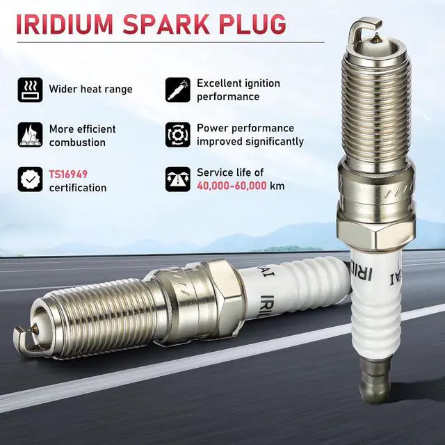 Alt view image 6 of 7 - 6509 Iridium Spark Plugs 4 Pack Compatible with Mazda MX-5 Miata 3 6 CX-7 Fiesta Focus Edge Explorer Taurus Compatible with Jaguar XF 1.6L 2.0L 2.3L L4 Engine Replacement for LTR6IX-11 XP5263