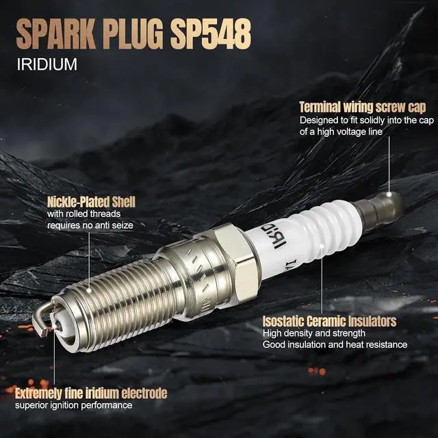 Alt view image 2 of 7 - Set of 8 Iridium Spark Plugs SP548 Compatible with 2011-2017 F-150 5.0L V8 2011-2017 Mustang 5.0L V8 2015-2017 Mustang 5.2L V8 Engine Replacement for LTR6AHX 91276 LTR6DP13 90374 Spark Plug
