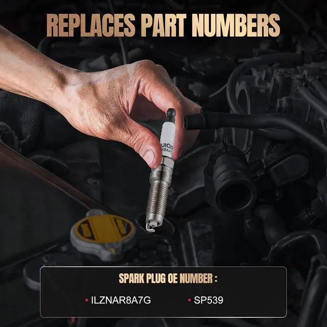 Alt view image 3 of 7 - SP539 Platinum Iridium Spark Plugs 4 Pack Compatible with Ford Fusion 1.5L L4 2014-2020 F-o-r-d Escape 2017-2019 1.5L L4 Engine Replacement for ILZNAR8A7G Spark Plug