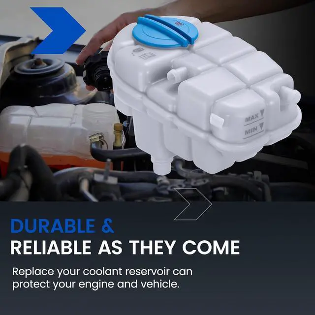 Alt view image 7 of 7 - 4G0121403G Coolant Tank for Audi A6/A7/S6/S7 12-18 | Fits Audi A6/A7/S6/S7/RS7 2012-2018; OE V10-8562/4G0121403AC; 1.64L, 20.3PSI cap, with sensor; Direct replacement
