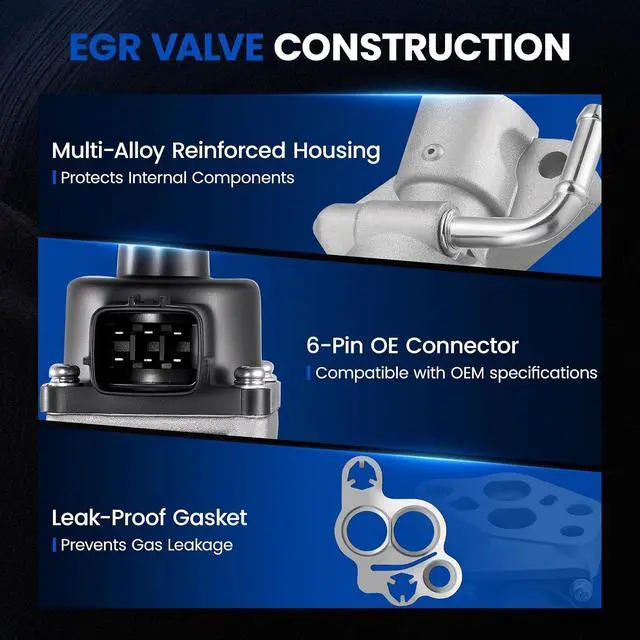 Alt view image 2 of 7 - SKYRSS EGV1025 EGR Valve for Ford Escape Fusion 2.3L 2.5L | Fits 2005-2016, Replaces 1S7Z-9D475-AA & 91023, Compatible with Mazda 3/6, Fits Escape/Fusion/Mariner