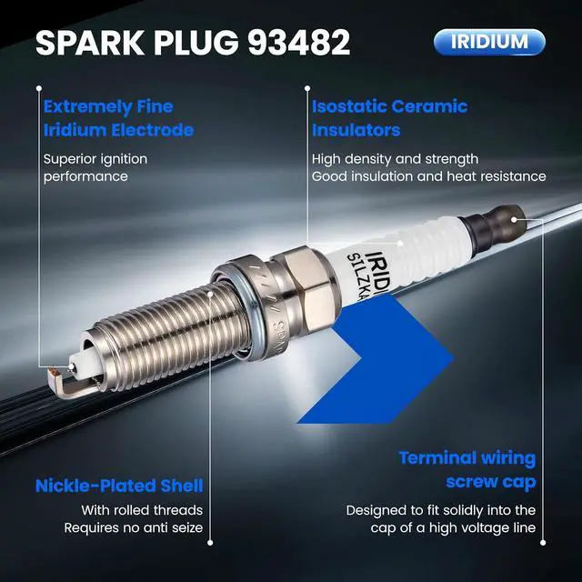 Alt view image 2 of 7 - SILZKAR7B11 Iridium Platinum Spark Plugs 4 Pack - Compatible with Subaru Outback Legacy 2013-2017 2.5L/2498cc, Forester 2011-2018 2.5L/2498cc, Crosstrek, Impreza, XV Crosstrek 2.0L Engine