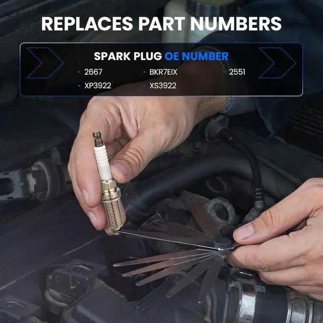 Alt view image 3 of 7 - 2667 Iridium Spark Plugs 6 Pack - Compatible with Porsche Cayman 2006-2008, 911 2003-2006, Boxster 2005-2008, 2.7L 3.2L 3.4L 3.6L Engine - Replaces BKR7EIX, 2551, XP3922 Spark Plug