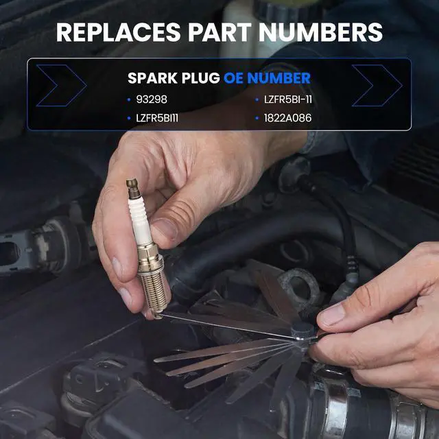 Alt view image 3 of 7 - 93298 Iridium Spark Plugs 3 Pack - Compatible with Mitsubishi Mirage 2014-2015/2017-2020, Mirage G4 /2017-2020, 1.2L L3 Engine - Replaces LZFR5BI-11, LZFR5BI11, 1822A086 Spark Plug