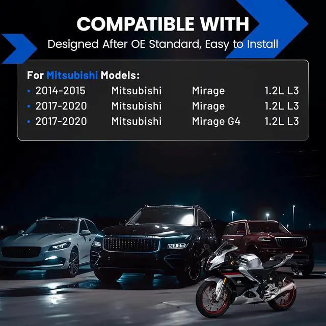 Alt view image 4 of 7 - 93298 Iridium Spark Plugs 3 Pack - Compatible with Mitsubishi Mirage 2014-2015/2017-2020, Mirage G4 /2017-2020, 1.2L L3 Engine - Replaces LZFR5BI-11, LZFR5BI11, 1822A086 Spark Plug