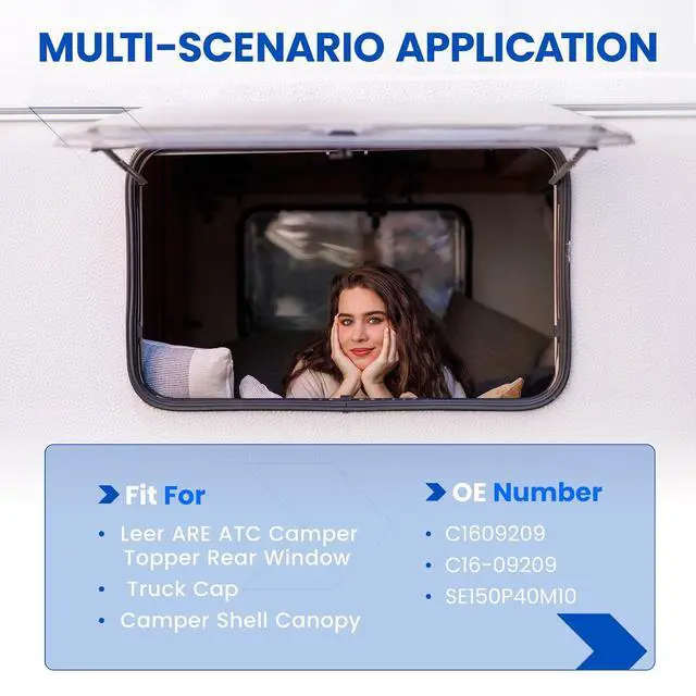 Alt view image 3 of 7 - C1609209 C16-09209 16" Gas Strut 16 inch 38Lbs/169N Struts Shock Lift Support Gas Spring for Leer are ATC Camper Topper,Rear Window,Truck Cap,Camper Shell Canopy Replacement Struts,2 Pcs Set