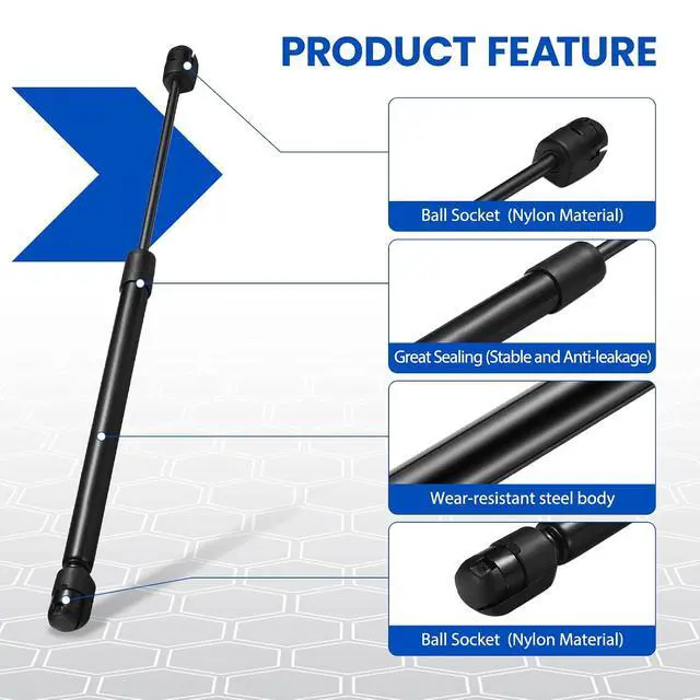 Alt view image 4 of 7 - C1609209 C16-09209 16" Gas Strut 16 inch 38Lbs/169N Struts Shock Lift Support Gas Spring for Leer are ATC Camper Topper,Rear Window,Truck Cap,Camper Shell Canopy Replacement Struts,2 Pcs Set