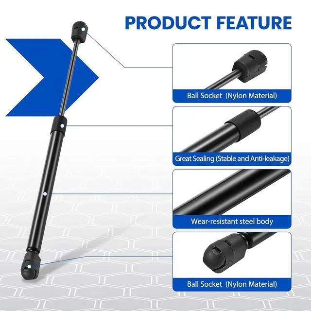 Alt view image 4 of 7 - C16-10176 C1610176 14" Gas Strut 14inch 35Lbs/156N Struts Shock Lift Support Gas Spring for are Leer Camper Shell Truck Topper Rear Window, Cabinet Lid Door Replacement Struts, Pack of 2pcs