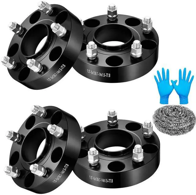 Main image of 1.5inch 5x5.5 Wheel Spacers (5x139.7mm) Compatible with Ram 1500 2012-2018, 2019-2024 Ram 1500 Classic, 77.8mm Center Bore & 5 Lug M14x1.5 Studs Forged 38.1mm Wheel Spacer,4PCS