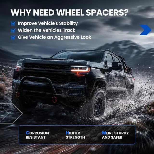 Alt view image 7 of 7 - 6x5.5 12mm Wheel Spacers Compatible with Chevy Silverado 1500 2019-2021, Compatible with GMC Sierra 1500 Limited, 6x139.7mm Wheel Spacer Hubcentric 78.1mm Bore Set of 4