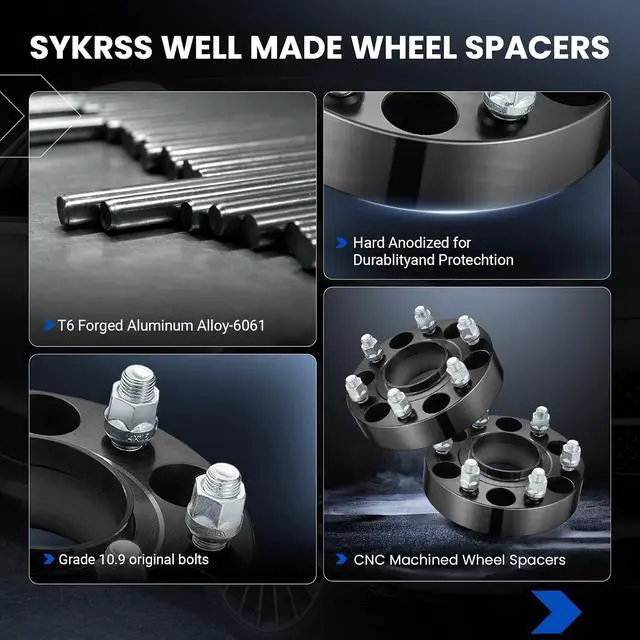 Alt view image 4 of 7 - 6x139.7 Wheel Spacers 1.5 inch Compatible with Ram 1500 2019-2024,77.8mm Center Bore & 6 Lug Forged Wheel Adapters M14x1.5, 4PCS