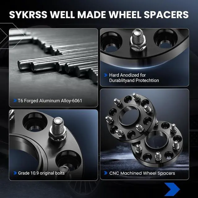 Alt view image 4 of 7 - 6x139.7 Wheel Spacers 1 inch Compatible with Ram 2019-2024, 77.8 mm Center Bore & 6 Lug Forged 6x5.5 Wheel Adapters with Hub-Centric M14x1.5, 4PCS