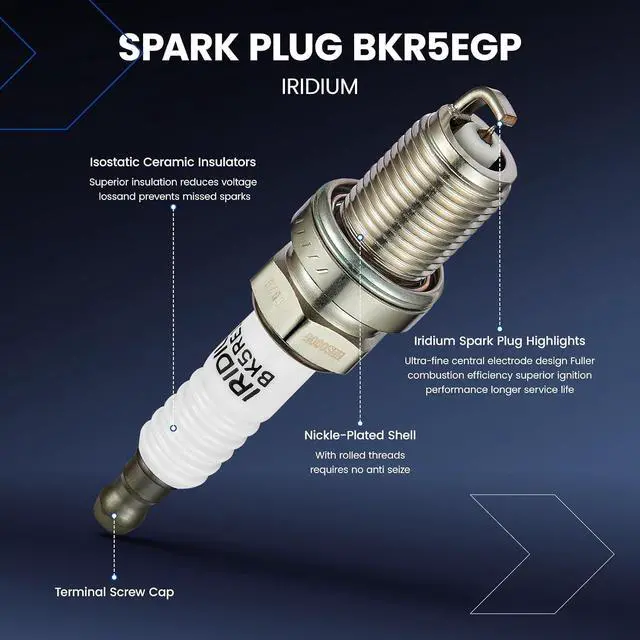 Alt view image 5 of 7 - Ignition Coil UF519 & Spark Plug BKR5EGP Kit For Jaguar S-Type/XJ8/XJR/XK/XKR/XF/Super V8 & Land Rover LR3/Range Rover/Range Rover Sport 4.2L/4.4L V8 Replaces C1427(8 Coils & 8 Plugs)