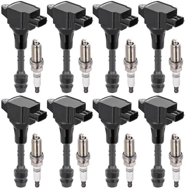 Main image of Ignition Coil UF551 & Spark Plug 4505 Kit For Nissan Armada/NV2500/NV3500/Pathfinder/Titan & INFINITI QX56 5.6L V8 Replaces 5C1729, 22448-ZE00C (8 Coils & 8 Plugs)