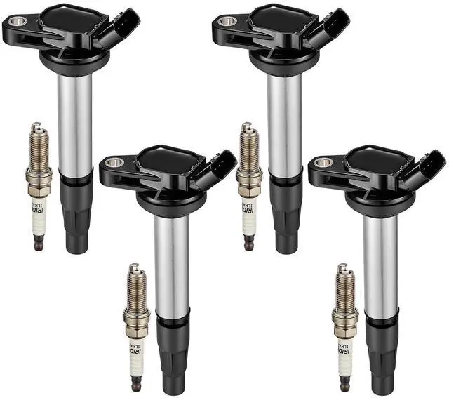 Main image of Ignition Coil UF596 & Spark Plug 93501 Kit Compatible with Toyota Prius Corolla Matrix Prius V Scion xD and Lexus CT200h 1.8L L4 Engines Replaces C1714, 90919-02258 (4 Coils & 4 Plugs)
