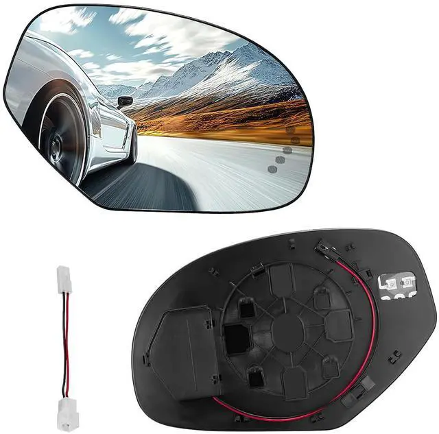Main image of Passenger Right Side Heated Mirror Glass Compatible With Cadillac Escalade Chevy Silverado Tahoe Suburban Avalanche Yukon Sierra 2007-2014 Side Mirror with Turn Signal Replaces GM1325138