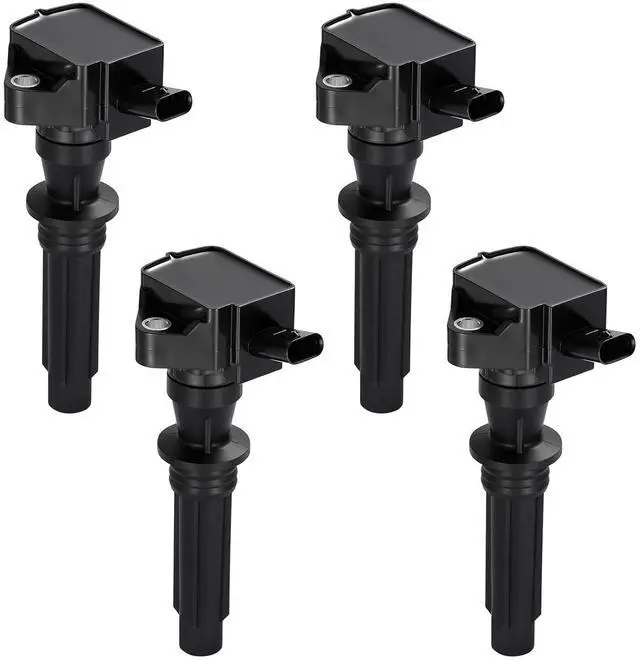 Main image of Ignition Coil Pack UF862 Set of 4 Compatible with Jaguar F-Pace 2017-2021, F-Type 2018-2021 & XF 2018-2021 2.0L L4 Replaces H4P312A366BB, UF862