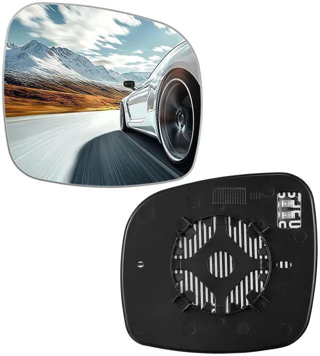 Main image of Passenger Right Side Heated Mirror Glass Compatible With Chrysler Town & Country Compatible With Dodge Grand Caravan 2008-2016 Side Rear View Mirror Convex Glass with Backing Plate 68026176AB