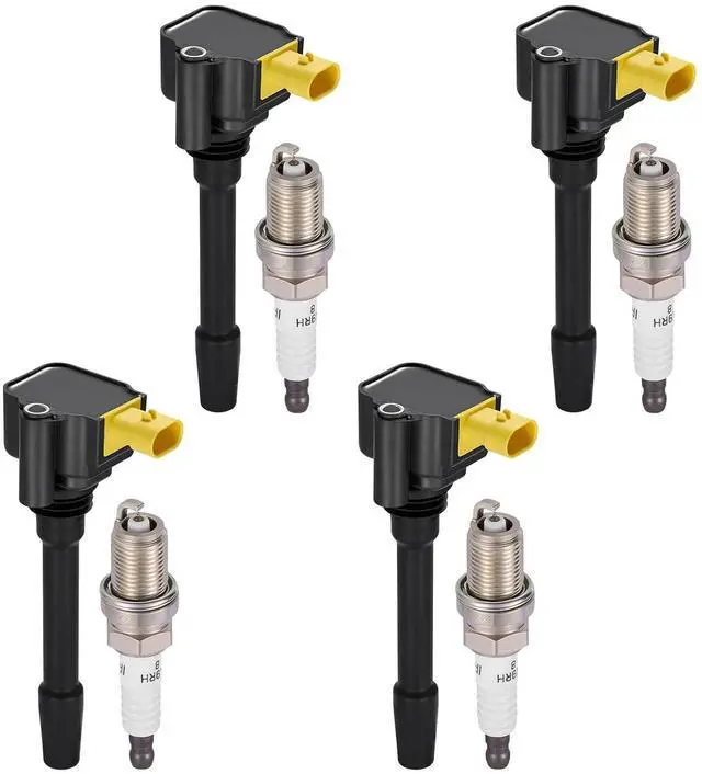 Main image of Ignition Coil & Spark Plug Kit For Fiat 124 Spider 2017-2020 1.4L L4 Turbo Replaces UF832, 55269709, 68320163AA, 93618, etc. (4 Coils & 4 Plugs)