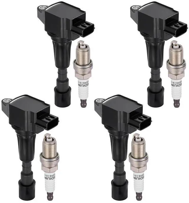 Main image of Ignition Coil UF655 & Spark Plug 7090 Kit For Mazda 2 2011-2014 1.5L L4 Replaces ZJ20-18-100, ZJ20-18-100A, etc. (4 Coils & 4 Plugs)