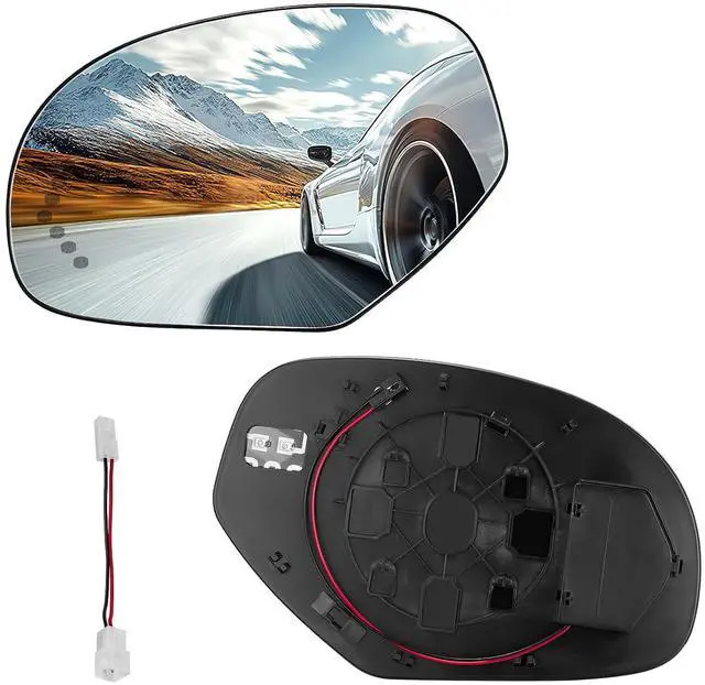 Main image of Driver Left Side Heated Mirror Glass GM1324138 Compatible With Cadillac Escalade Yukon Sierra 1500 Chevy Avalanche Silverado Suburban Tahoe 2007-2014 Rearview Mirror with Signal light