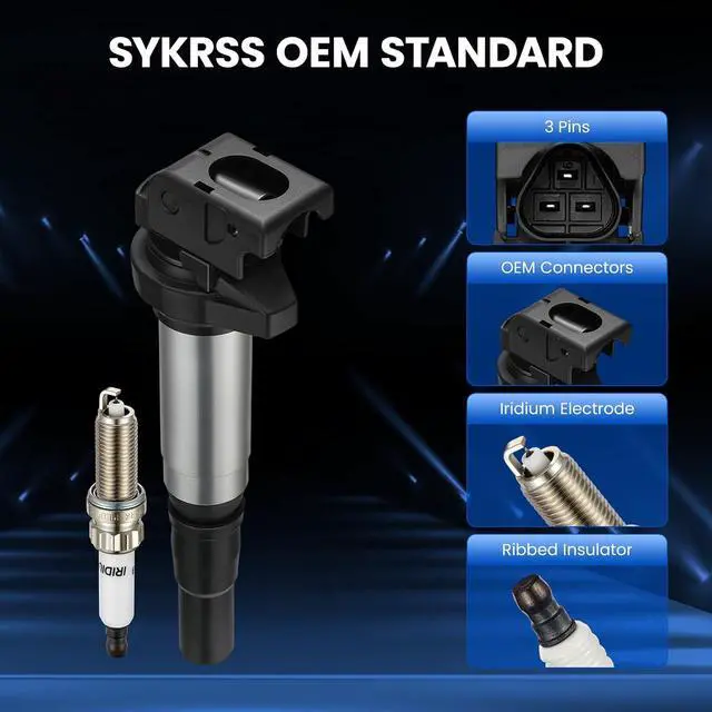 Alt view image 3 of 7 - Ignition Coil UF598 & Spark Plug 97968 Kit Compatible with Mini Cooper, Countryman, Paceman L4 1.6L Engines Replaces C1692, 12137575010, 1213755001, 5C1749, 597091(4 Coils & 4 Plugs)