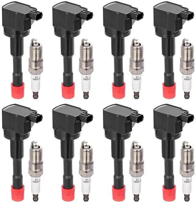 Main image of Ignition Coil UF374 & Spark Plug 5325 Kit For Honda Civic 2003-2011 1.3L L4 Replaces C1408, 5C1405, 30521-PWA-003 (8 Coils & 8 Plugs)