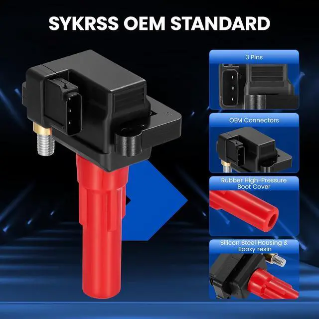 Alt view image 3 of 7 - Ignition Coil Pack UF-666 Set of 6 For Subaru Legacy/Outback 2010-2019 & Tribeca 2010-2014 3.6L H6 Replaces 22433AA610