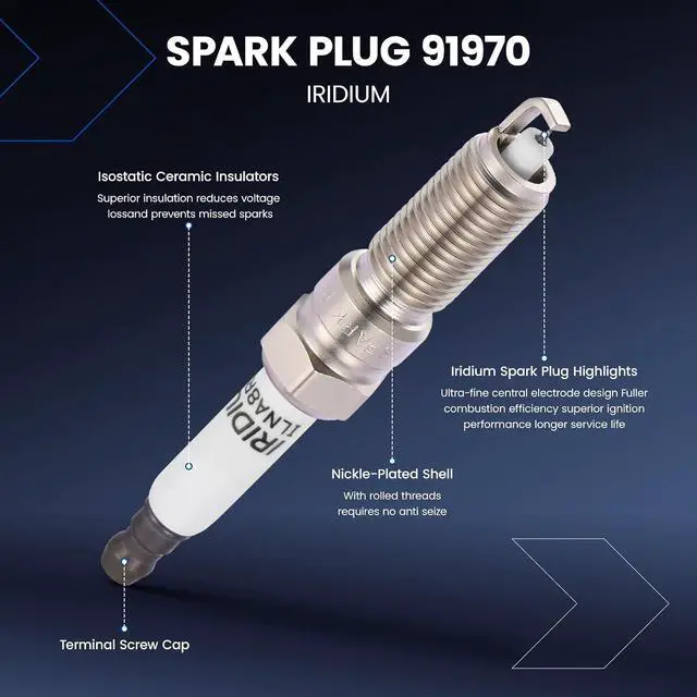 Alt view image 6 of 7 - Ignition Coil UF821 & Spark Plug 91970 Kit For Buick Cascada 2016-2019 1.6L L4 Replaces 55569253, 55595516, (4 Coils & 4 Plugs)