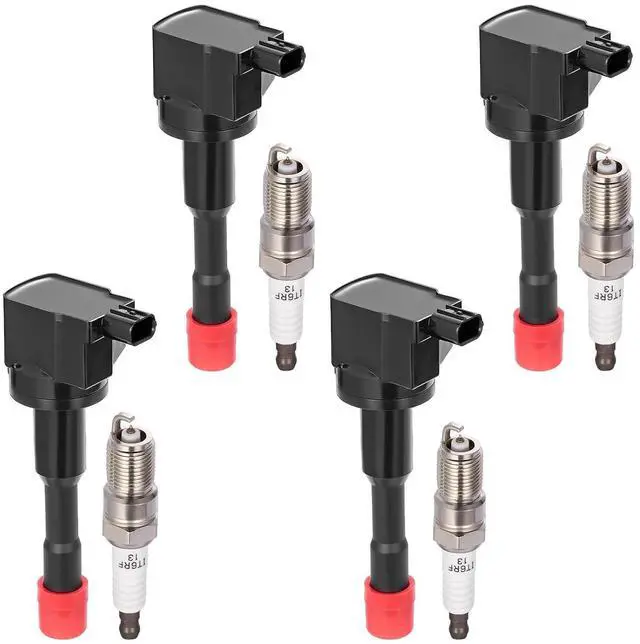 Main image of Ignition Coil UF374 & Spark Plug 5325 Kit For Honda Civic 2003-2011 1.3L L4 Replaces C1408, 5C1405, 30521-PWA-003, etc. (4 Coils & 4 Plugs)